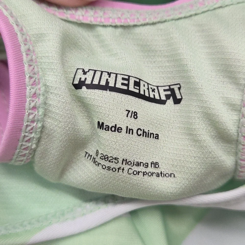 Girls Minecraft Bathing Suit Onepiece Swim - Picture 6 of 10